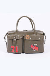 Steve McQueen Stahler 48h light khaki leather travel bag